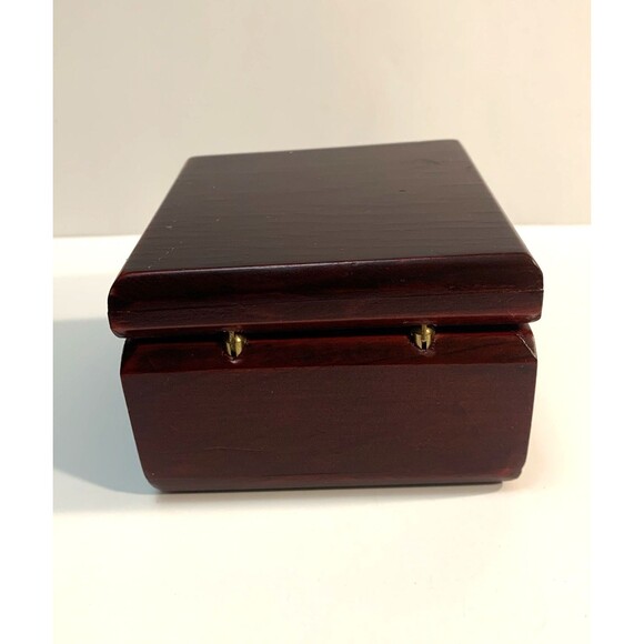 Stuart Austin Quartz Clock Captains Desk Wooden Hinged Box Dept Defense Emblem - Picture 4 of 11